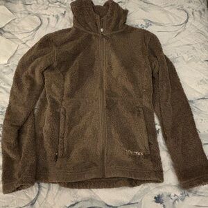 Women's Marmot Brown Fleece Jacket Size Small Full Zip